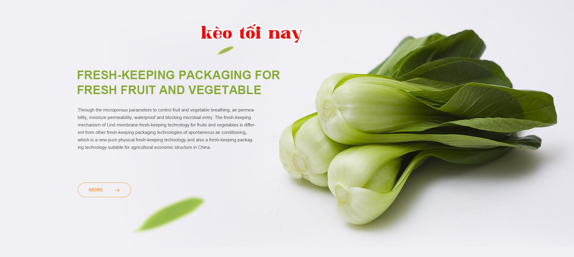 Fresh-keeping packaging for fresh fruit and vegetable